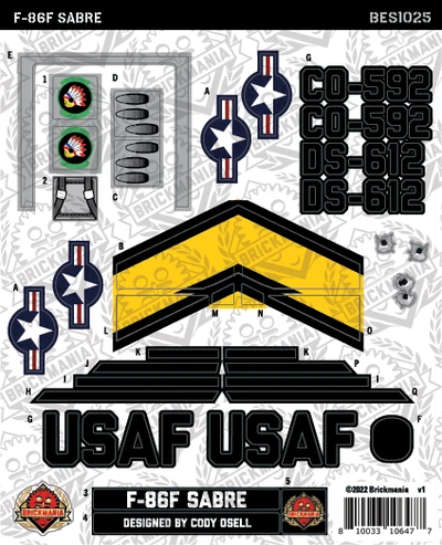 F-86F Sabre (BKE1025) - Sticker Pack