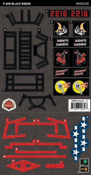 P-61B Black Widow (BKE2216) - Sticker Pack