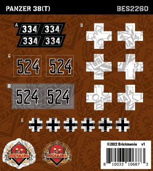 Panzer 38(t) (BKE2260) - Sticker Pack