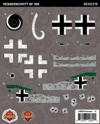 Messerschmitt Bf 109 (BKE2218) - Sticker Pack