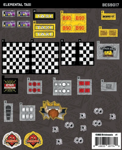 Elemental Taxi (BKE9017) - Sticker Pack