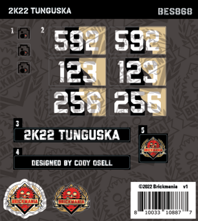 2K22 Tunguska (BKE868) - Sticker Pack