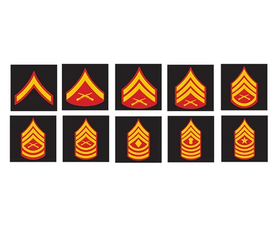 USMC Rank Tiles - Enlisted