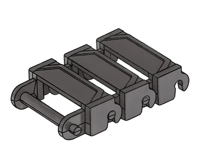 Brickmania® Track Links™ V3 - Chevron Double Wide - Steel - x150