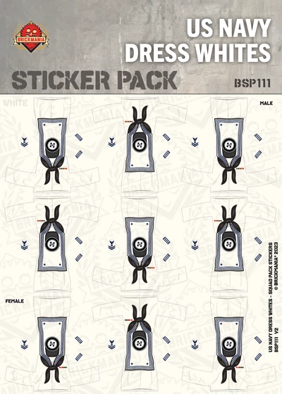 US Navy Dress Whites - Squad Pack Stickers