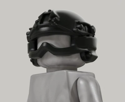 Fast Helmet with Goggles - Brickmania Custom Minifigure Accessory