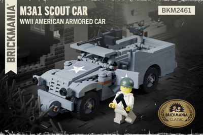 M3A1 Scout Car  – WWII American Armored Car - Brickmania Classic Series