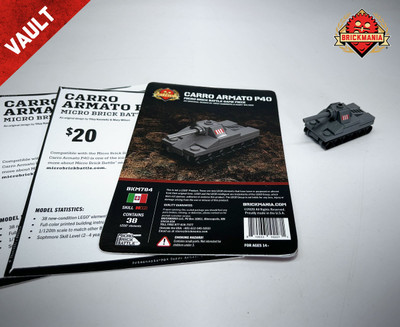 Carro Armato P40 - Micro Brick Battle Game Piece - BKM Vault