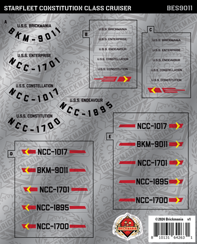 Starfleet Constitution Class Cruiser (BKE9011) – Sticker Pack