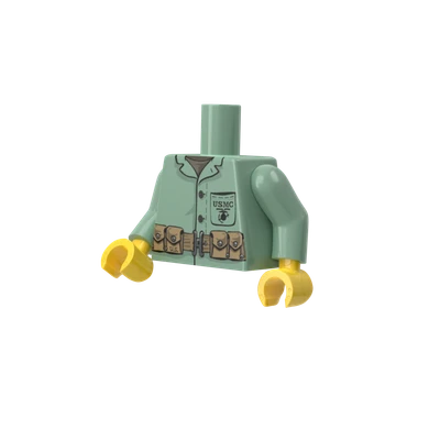 WWII US Marine Rifleman Torso - Brickmania Classic Series