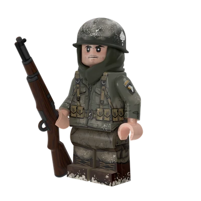 WWII Battle of the Bulge 101st Paratrooper with Perfect Caliber™ BrickArms® M1 Garand