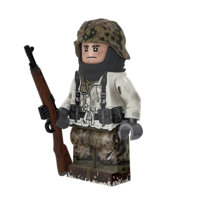 WWII Battle of the Bulge Panzergrenadier with Perfect Caliber™ BrickArms® G43 Rifle