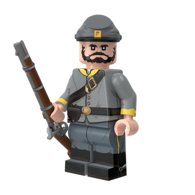 Civil War Dismounted Confederate Cavalry with Perfect Caliber™ BrickArms® Caplock Musket 