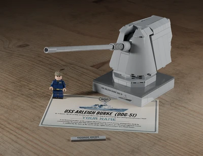 Mk 45 5 Inch / 54 Caliber Gun - USS Arleigh Burke Brickstarter Kit 3 O-3 (Lieutenant)