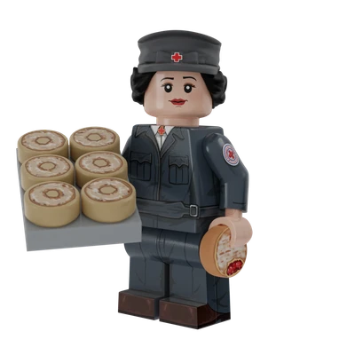 Red Cross Donut Dolly W/ Donuts