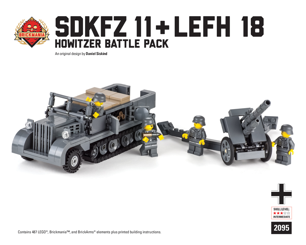 SdKfz 11 + LeFH Battle Pack - Brickmania Toys