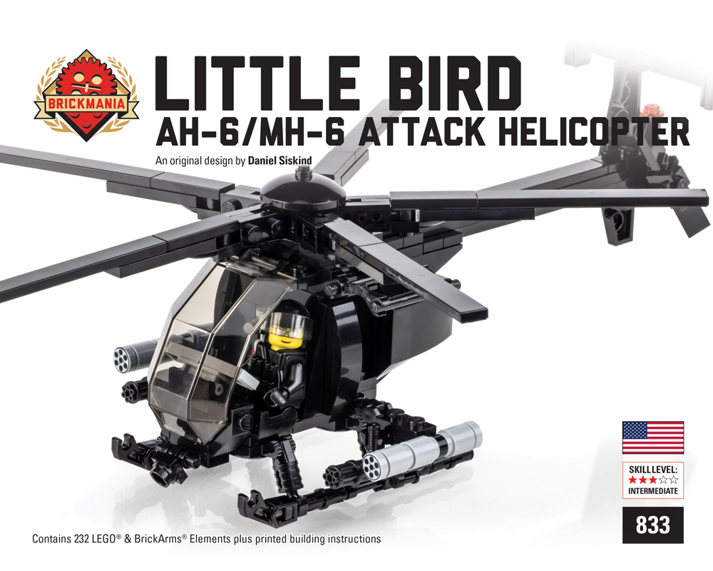 brickmania製アメリカ軍AH-6 リトルバード特殊部隊セット AH-6 Little Bird + MH-6 Delta Force Add-On - Digital