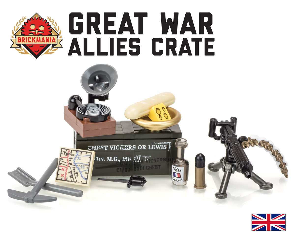 Great War Allies Crate with Vickers Machine Gun - Brickmania Toys
