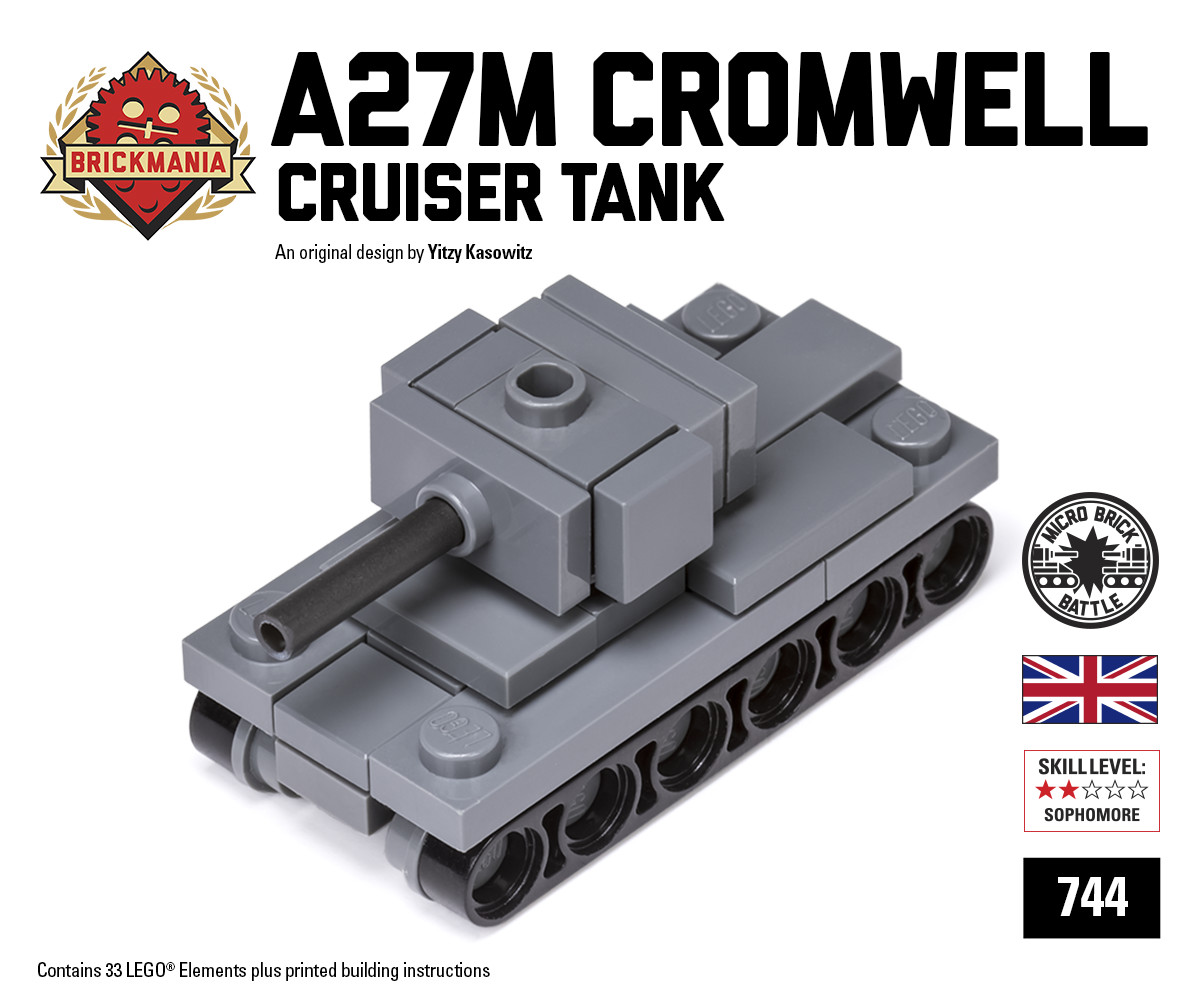 純正レゴ Brickmania A27Mクロムウェル巡行戦車 + ミニフィグ付き Micro Brick Battle - A27M Cromwell - Brickmania Toys