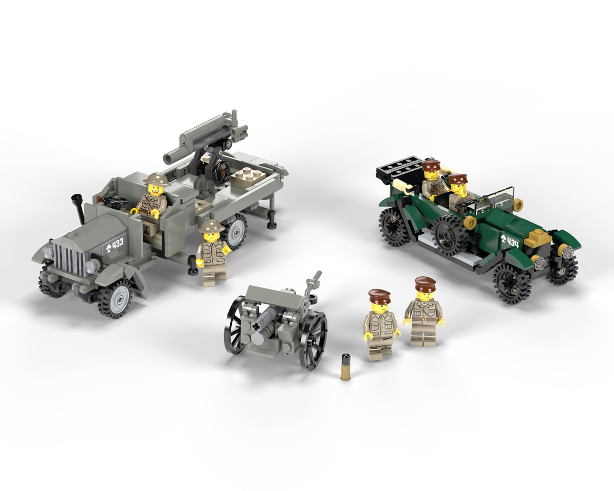 WWI British Bundle (Type J Lorry, Ordnance QF 4.5-inch Howitzer, D