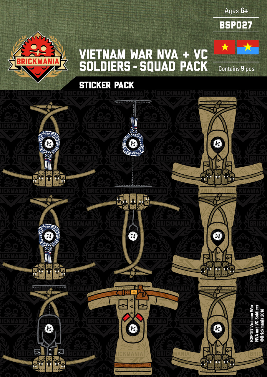 Vietnam War NVA and VC Soldiers - Squad Pack - Stickers