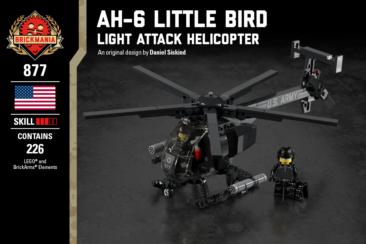 AH-6 Little Bird - Light Attack Helicopter - Brickmania Toys