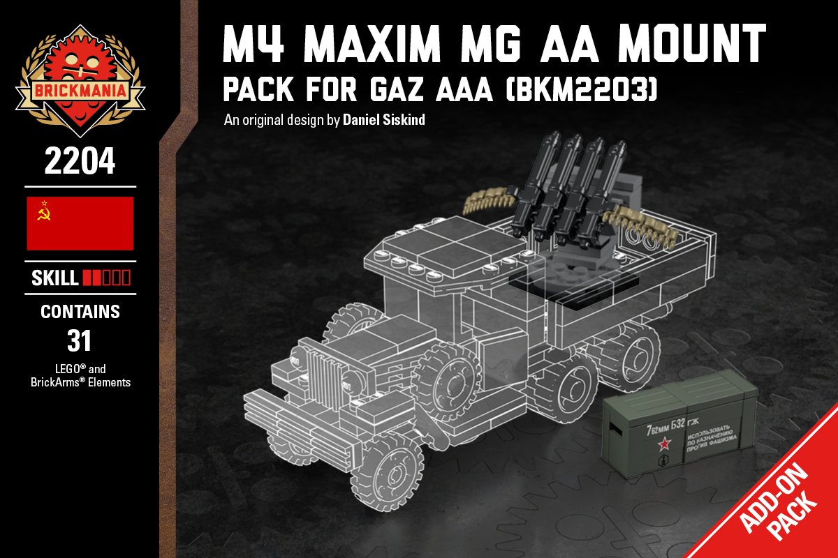 M4 Maxim MG AA Mount - Pack for Gaz AAA - Brickmania Toys