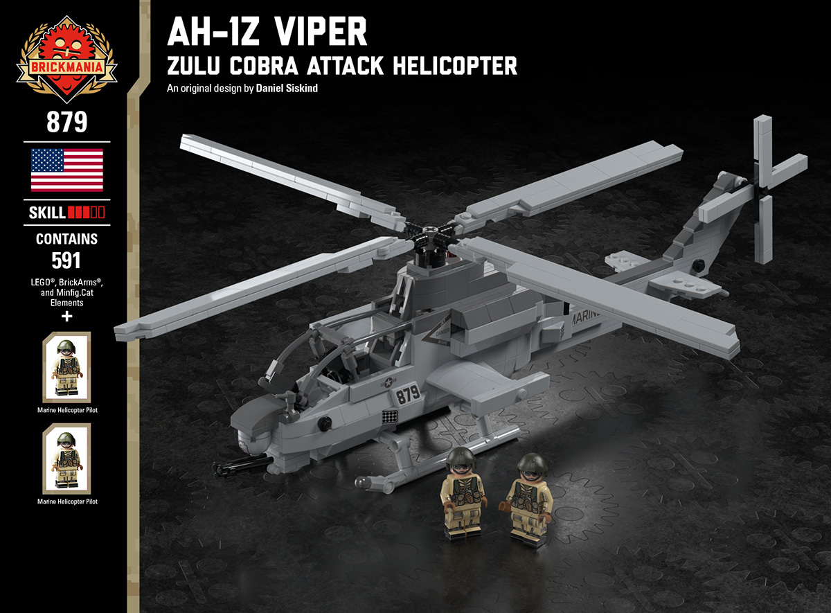 AH-1Z Viper - Zulu Cobra Attack Helicopter - Brickmania Toys