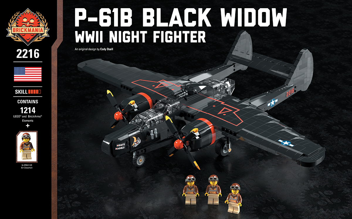 P-61B Black Widow - WWII Night Fighter - Brickmania Toys