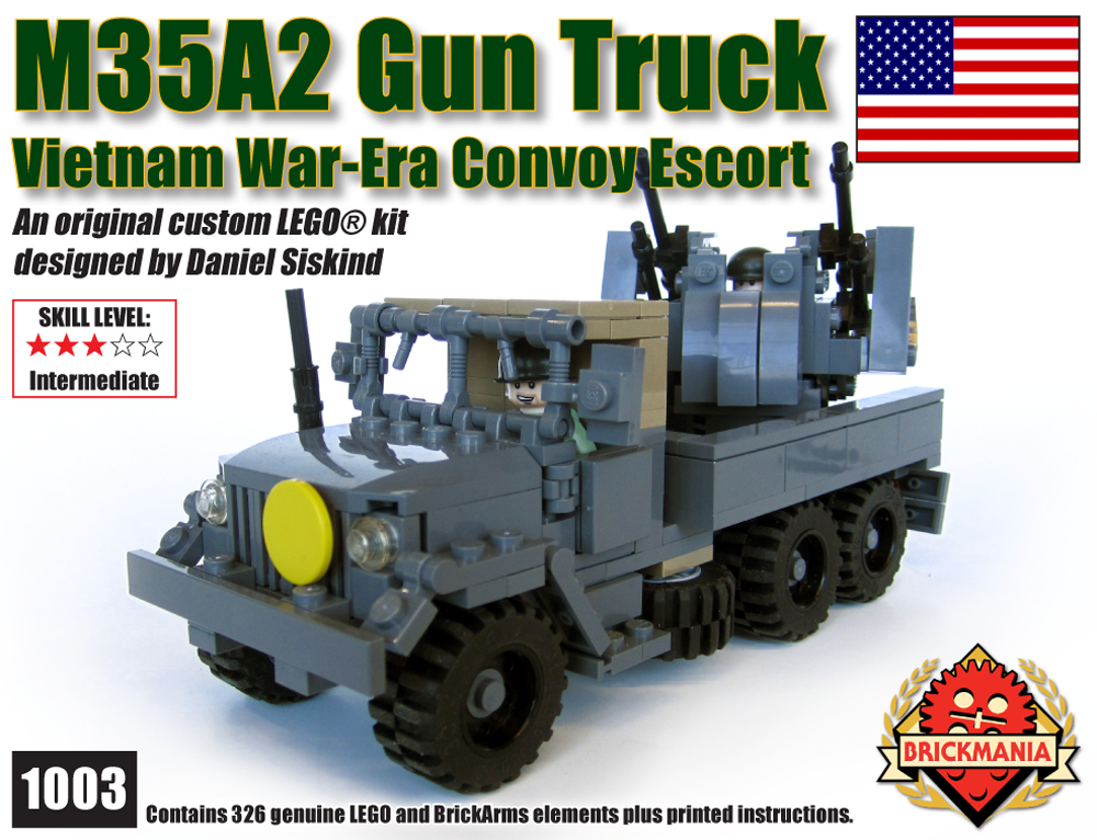 brickmania製アメリカ軍М35カーゴトラック　バトルセット M35A2 Gun Truck - Brickmania Toys