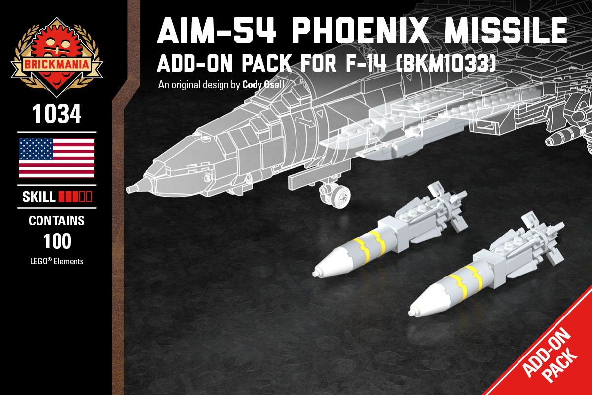 Aim 54 Phoenix Missile Pack For F 14 Bkm1033 Brickmania Toys