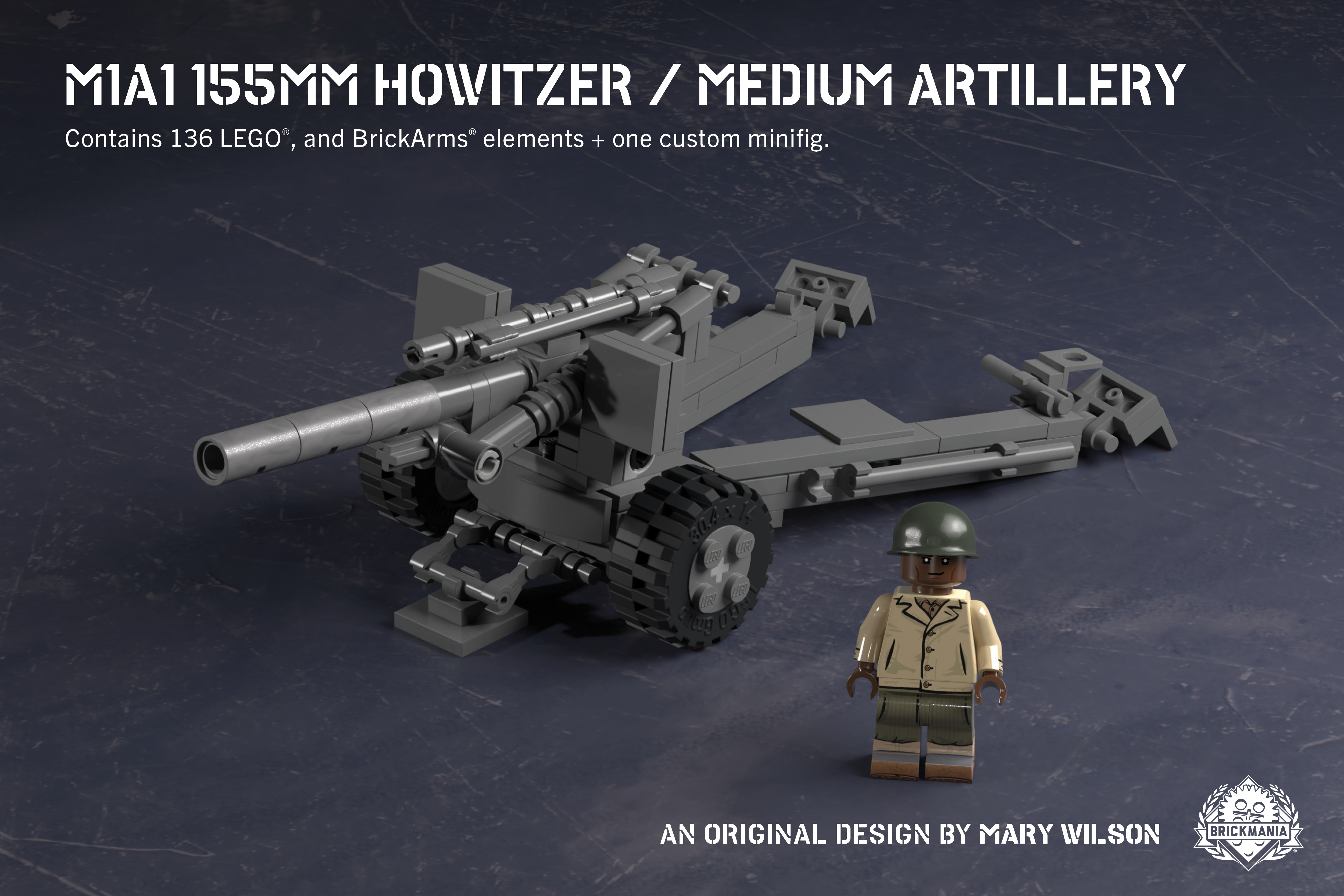 Howitzer 155 mm 銅プレート 1943年製 M1A1 155mm Howitzer – 333rd Field Artillery Battalion