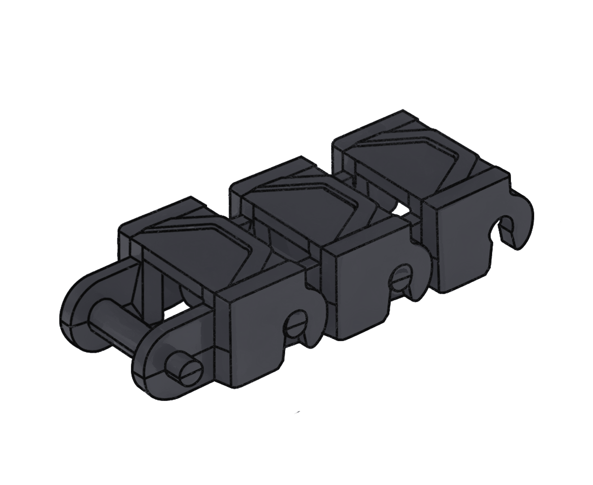 Brickmania® Track Links™ V3 - Chevron Single Wide - Black - x150