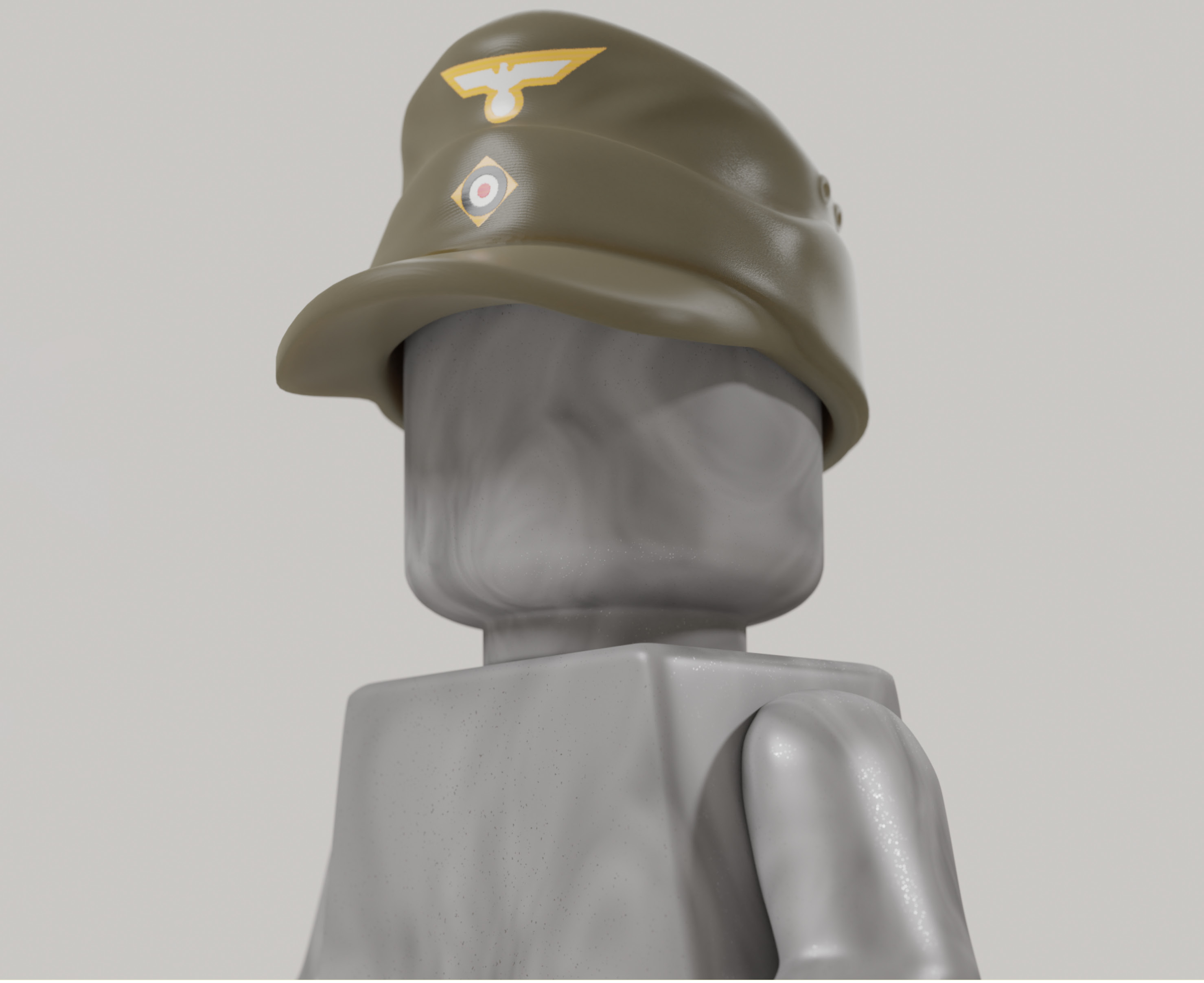 1941s★ドイツ国防軍陸軍 ★Skul Weltkrieg Ring★コッパー WWII German Tropical Field Cap - (Printed, DAK Roundel & Eagle)