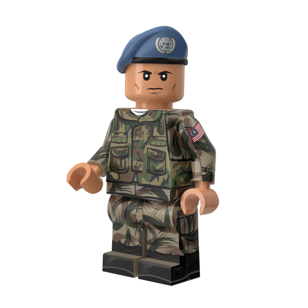 Figurine Brick ONU Casque Bleu - Lot Soldat UN Deluxe Version - 1/35 - Panda