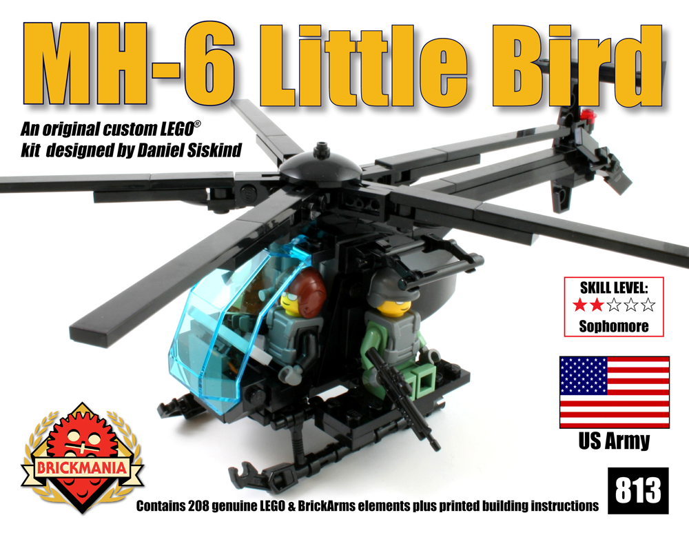 brickmania製アメリカ軍AH-6 リトルバード特殊部隊セット AH-6 Little Bird Gunship - Brickmania Toys