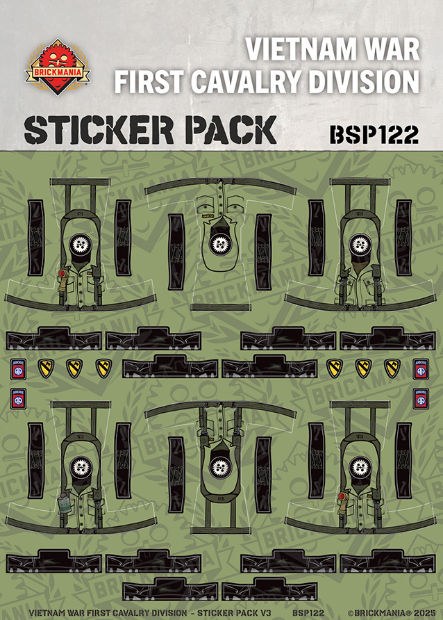 Vietnam War First Cavalry Division – Sticker Pack