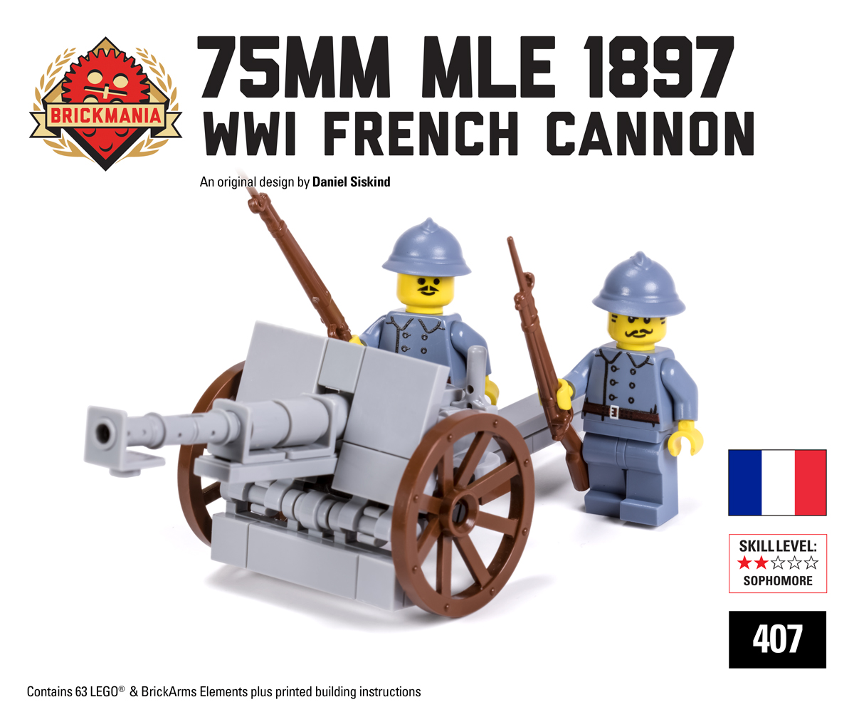 Mle 1897 75mm Field Gun - Brickmania Toys