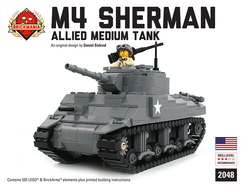 M4 Sherman - Allied Medium Tank - Brickmania Toys