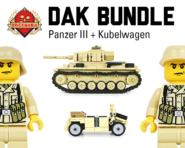DAK Bundle (Panzer III + Kubelwagen) - Brickmania Toys