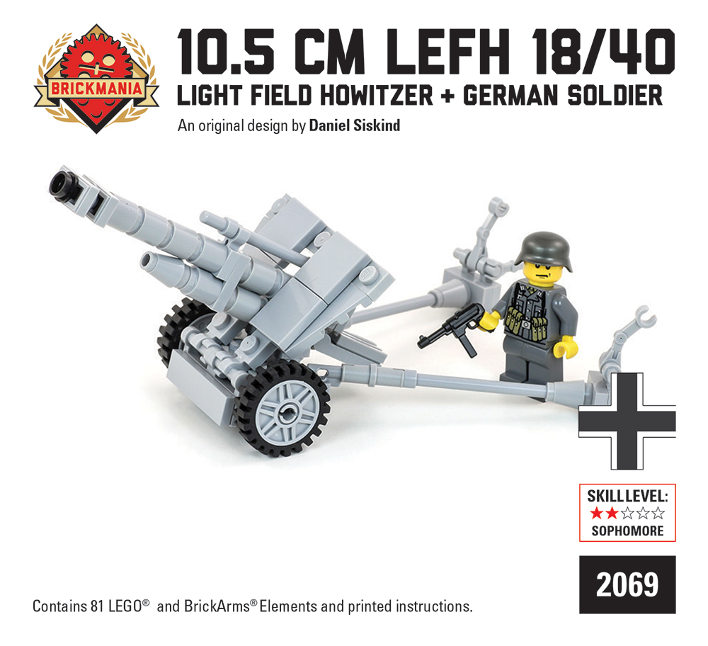 10.5cm leFH 18/40 Light Field Howitzer - Brickmania Toys