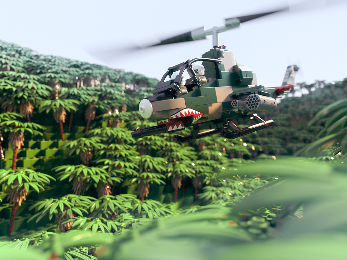 AH-1G Cobra Gunship - Brickmania Toys