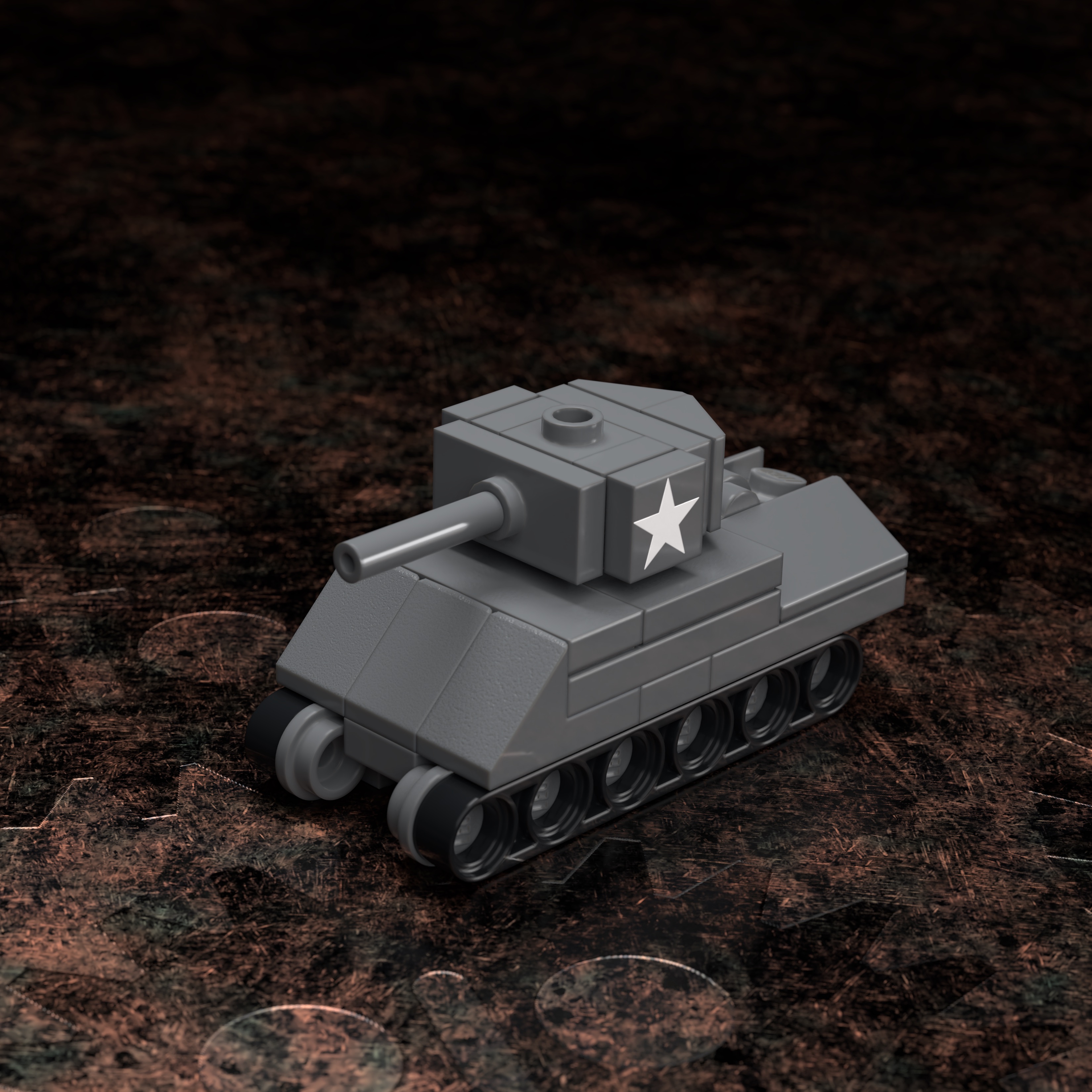 M4 Sherman - Micro Brick Battle Game Piece