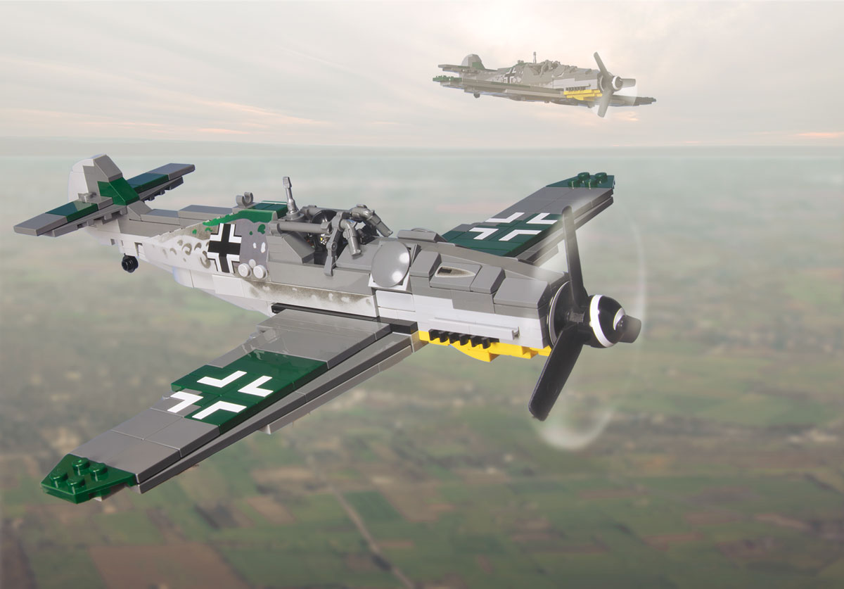 The Brickmania Messerschmitt Bf 109 is based on the G-6 variant and feature...