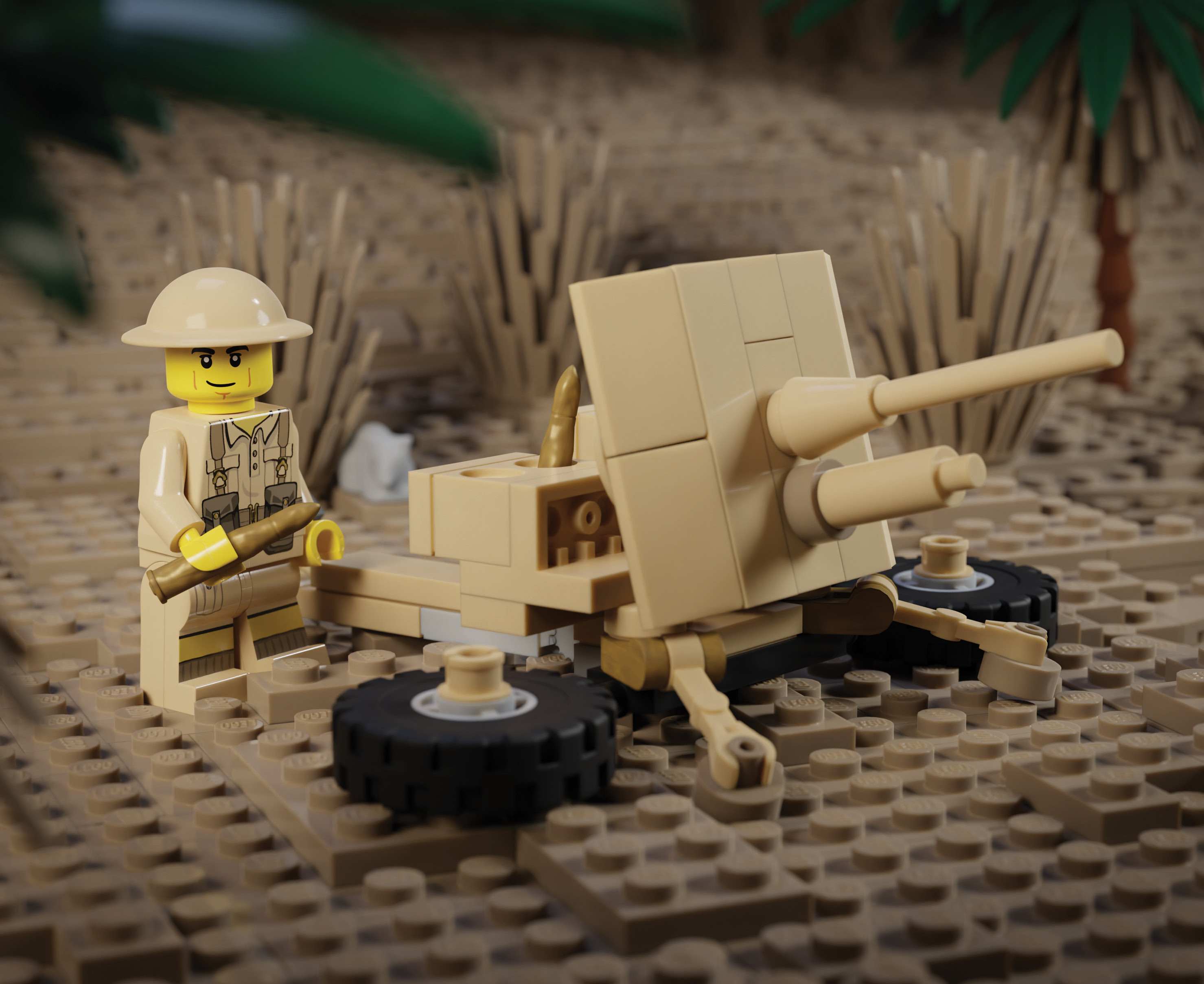 QF 2 Pounder – Ordnance Anti-Tank Gun – Brickmania Classic Series