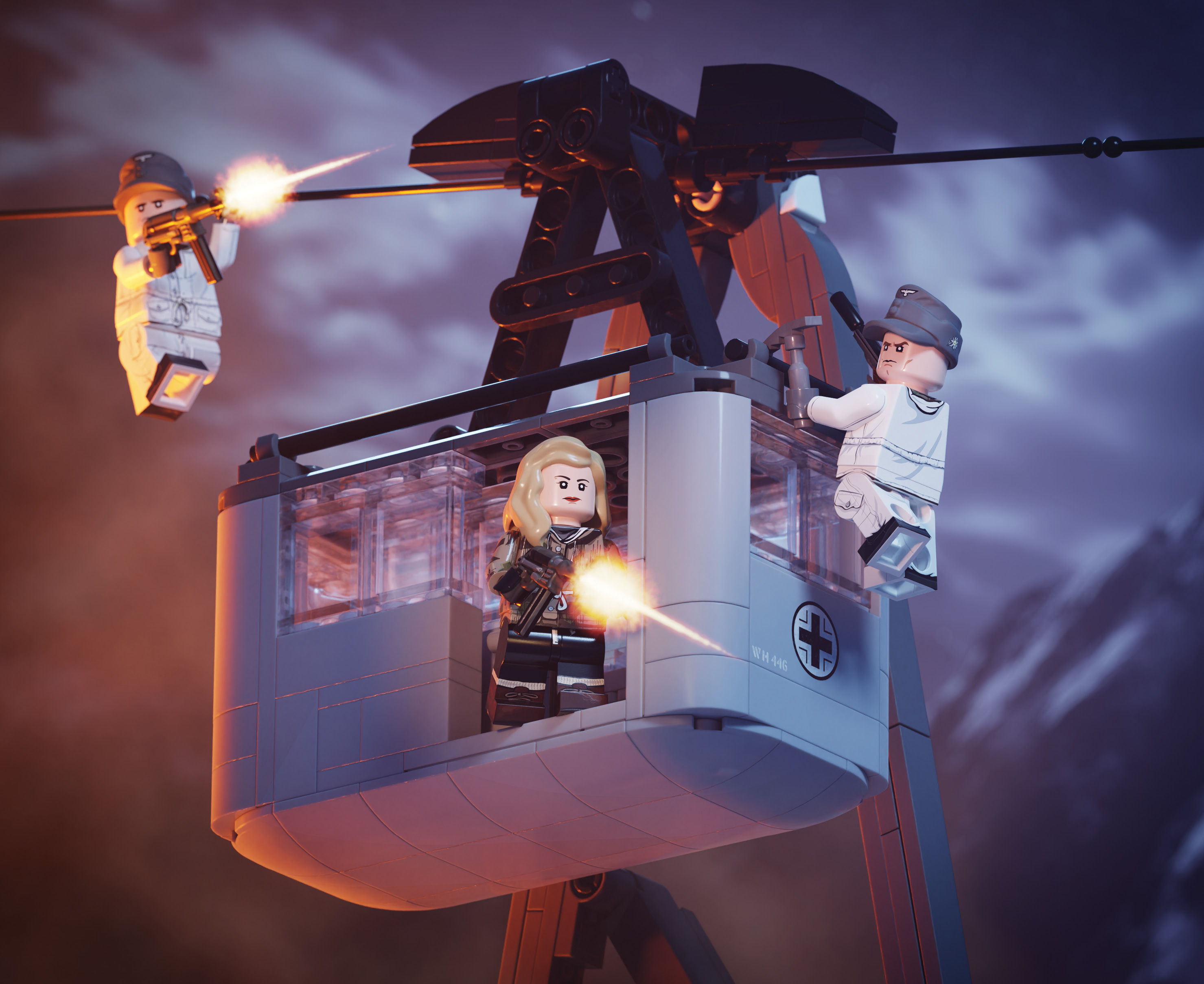 Where Brickmaniacs Dare Playset - Schloß Adler Gondel Where Brickmaniacs Dare Playset - Schloß Adler Gondel