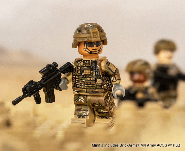 LEGO Army Man Minifigure with Machine Gun