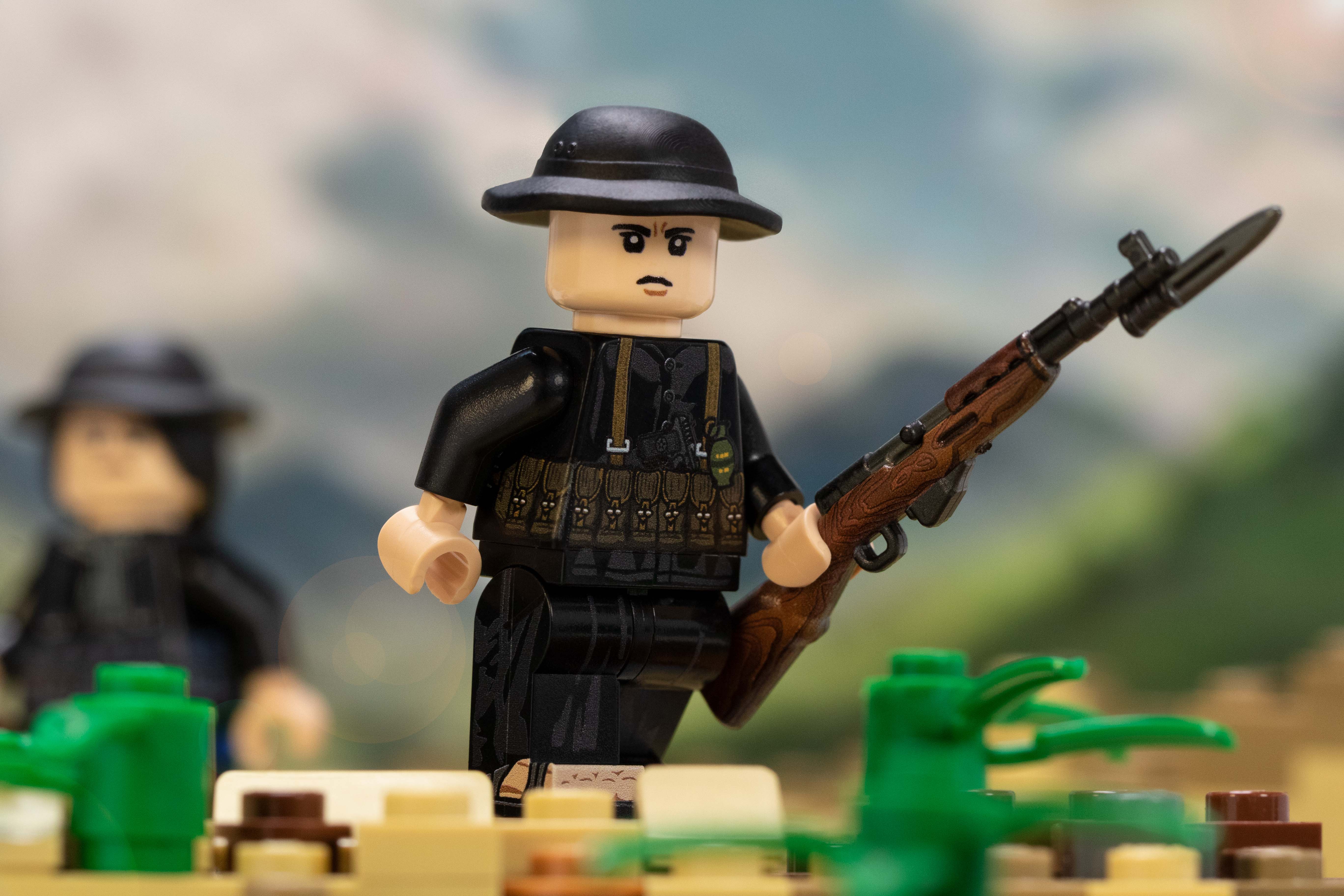 Vietcong Guerilla with Perfect Caliber™ BrickArms® SKS Rifle with Fixed Bayonet