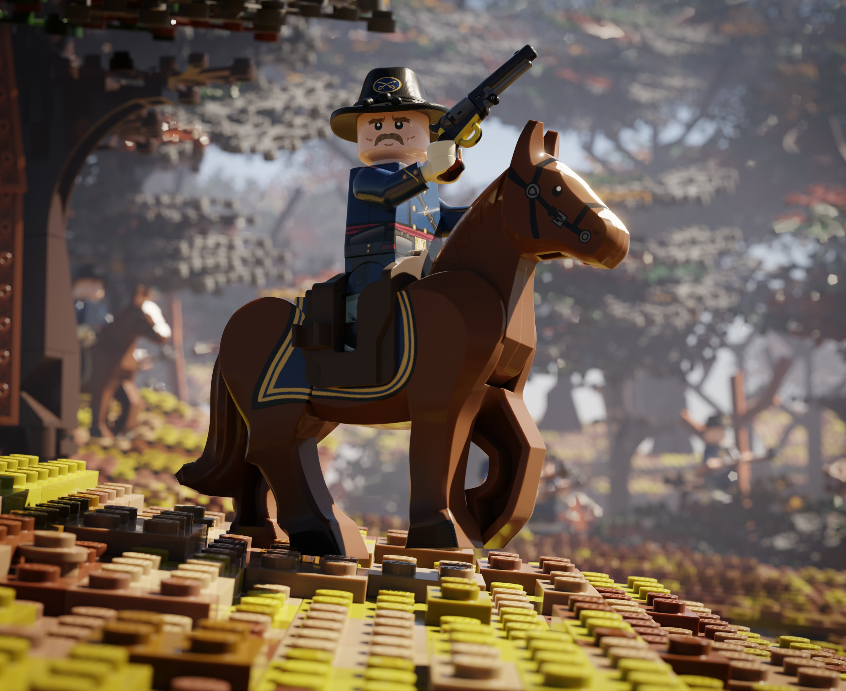 Union Cavalry Officer with Horse