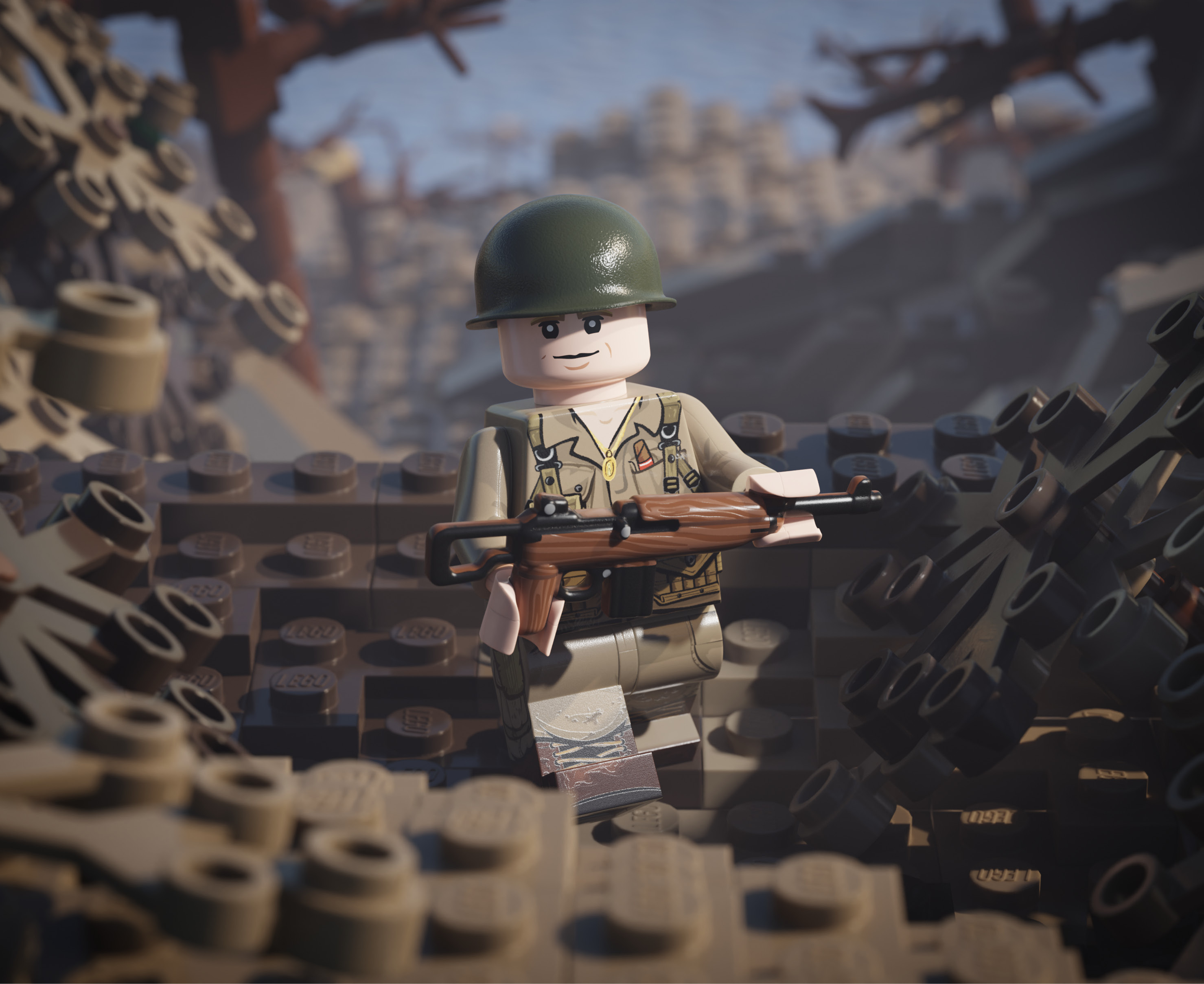 Dick Adams with Perfect Caliber™ BrickArms® M1 Carbine Para V.2 Rifle – Figures of History #7